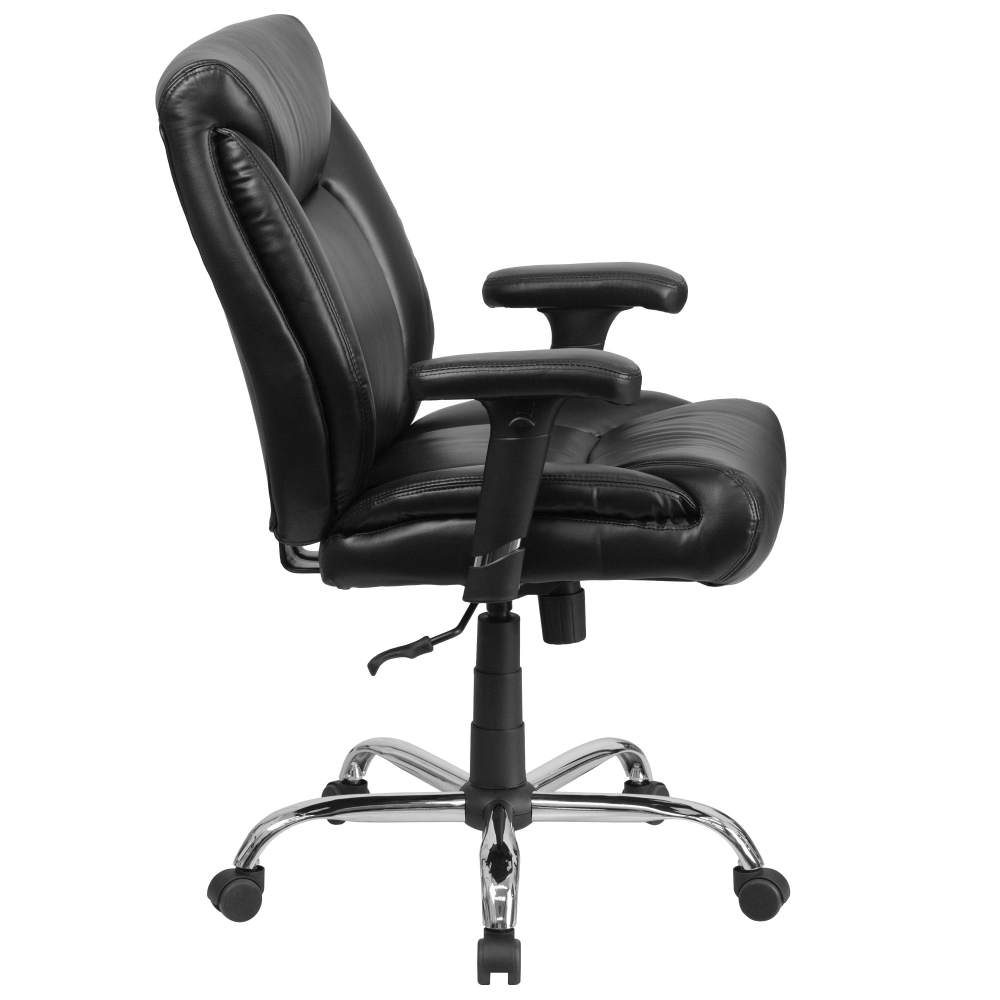Big and tall leather office chairs side view