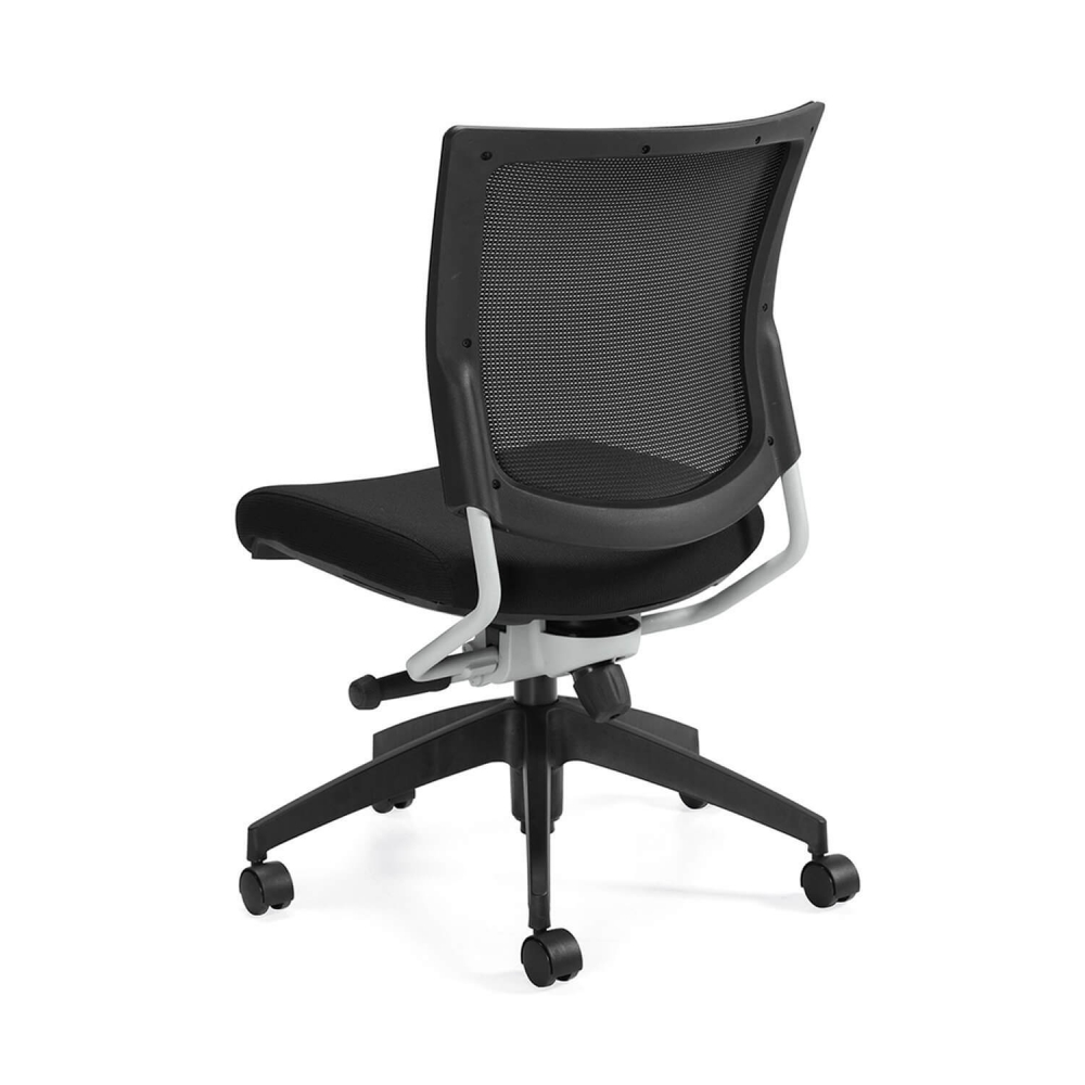 Mesh back office chair rear view