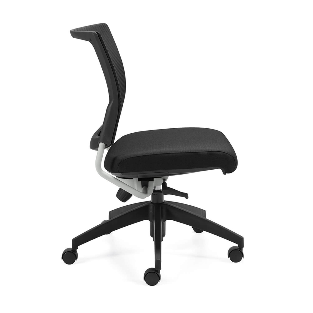 Mesh back office chair side view