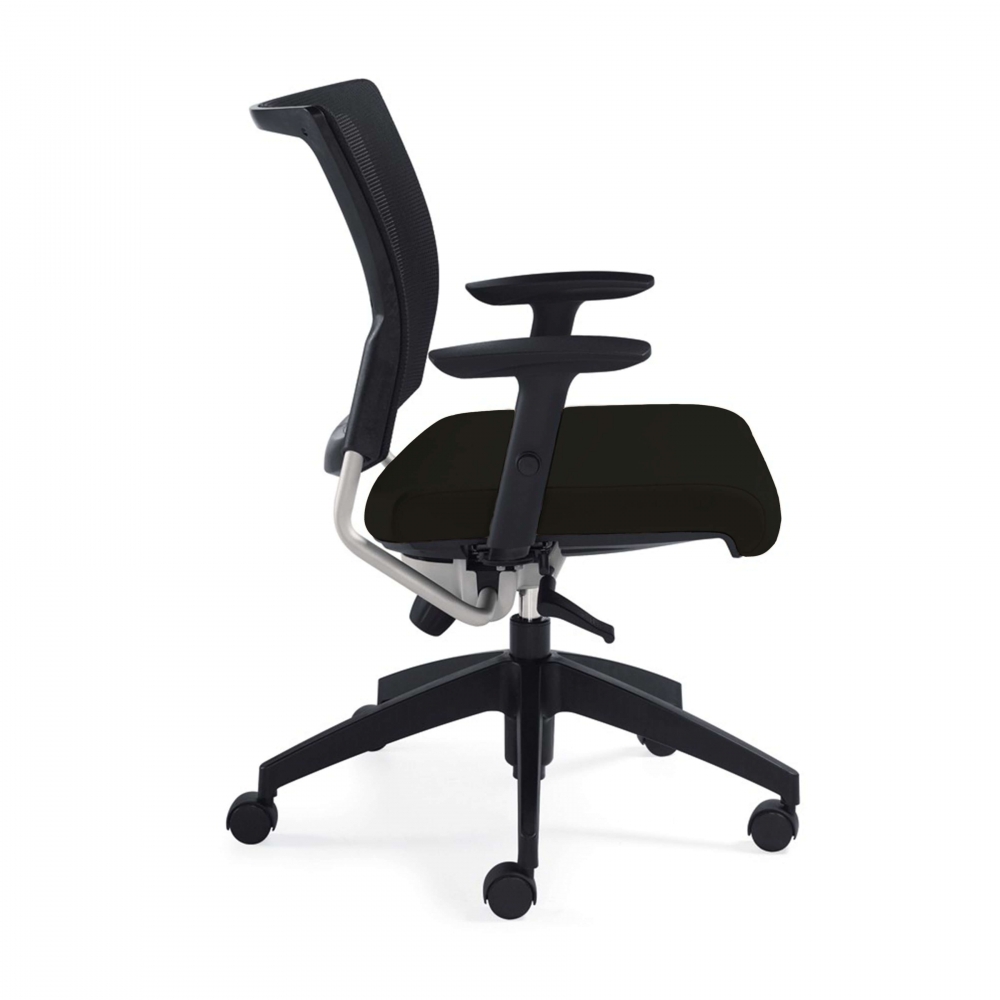 Mesh desk chair side view