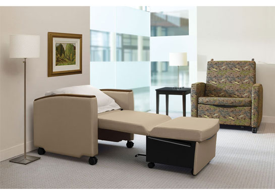 At-Eez chair sleepers fold out into a bed so you can sleep over.