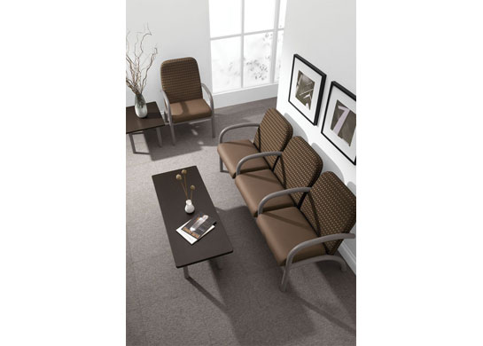 Aubra medical office furniture is a great match for any medical guest seating requirement.