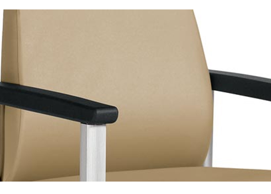 Contoured back and lumbar support for extra comfort in these medical chairs.