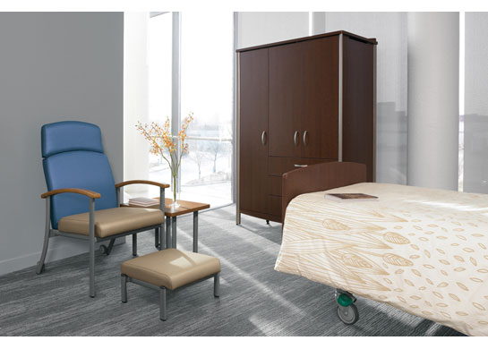 Strand medical chairs as used in a patient care room.