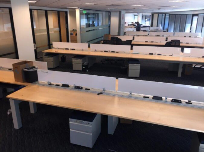 Teknion Benching Stations - Open Space Environment