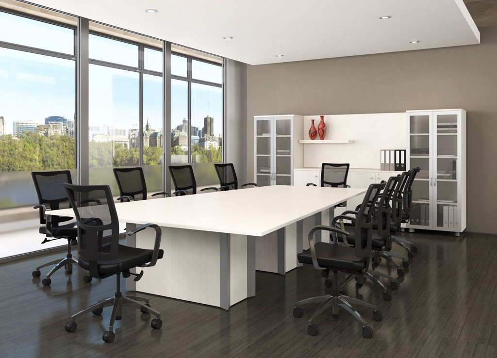 White Office Furniture - Logiflex Conference Room Furniture