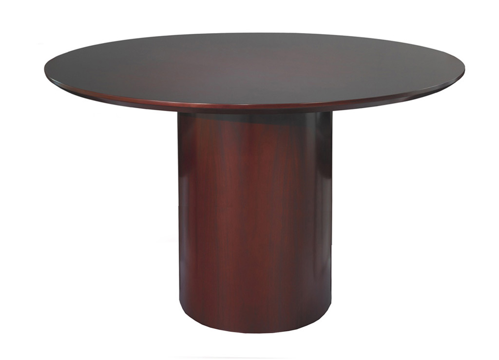 Wood Office Furniture Tables from Mayline - Shown in Mahogany Wood