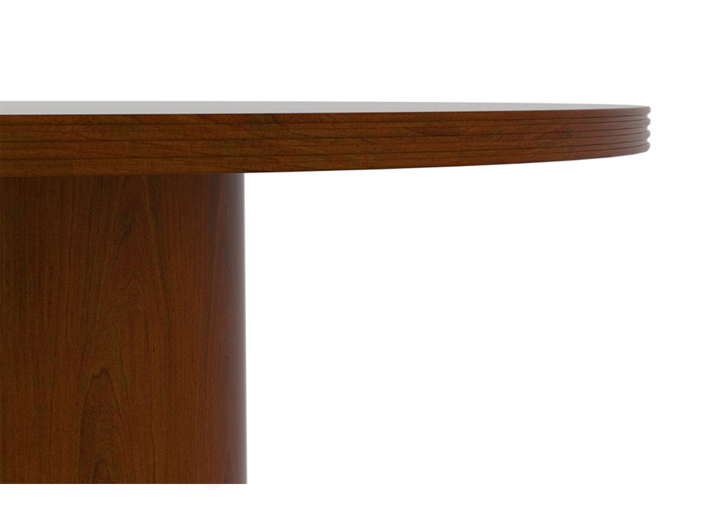 These wood office furniture table tops are  1 ½" thick.