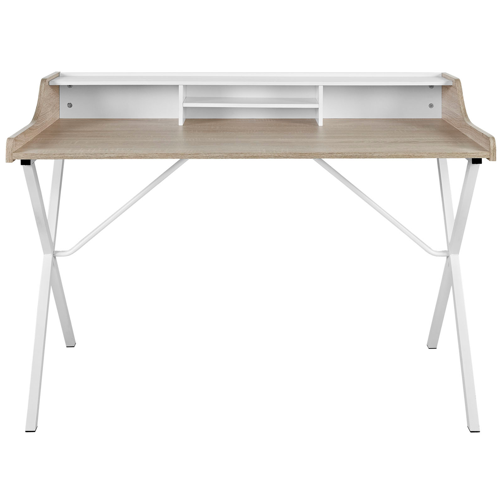 Space saving desk from Modway - Front View - Shown in Oak (Beige)