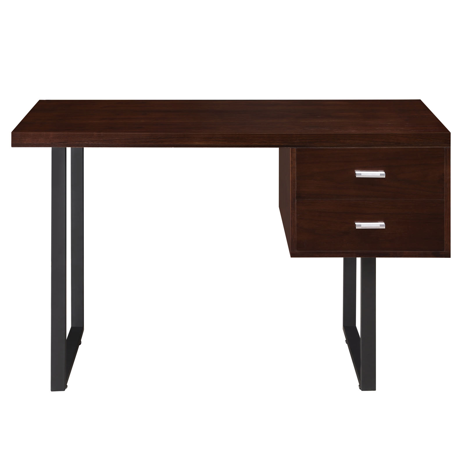 Space saving desk from Modway - Front View - Shown in Walnut (Brown)