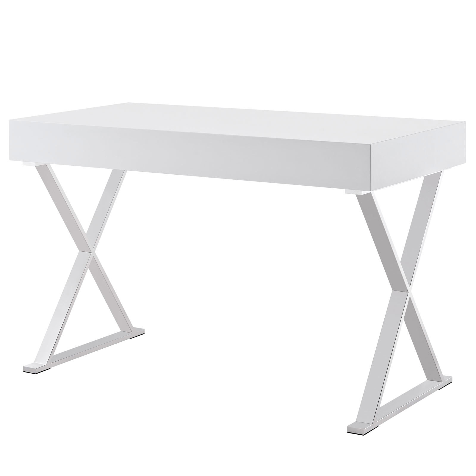 Space saving desk from Modway - Back View - Shown in White
