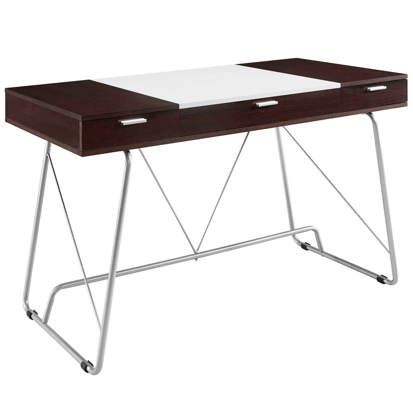 Space saving desk from Modway - Shown in Cherry (Brown)