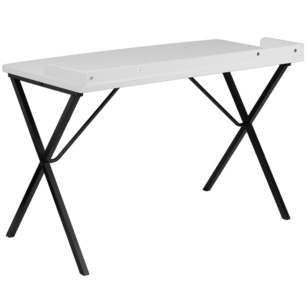 Small computer desks from Flash Furniture - Back View - Shown in White