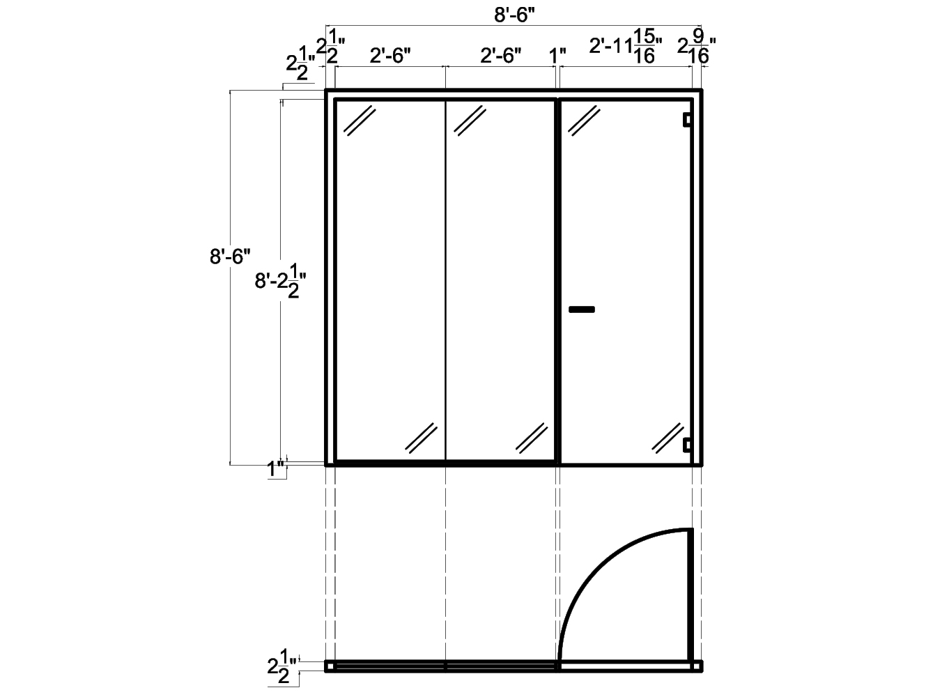 Glass Wall Systems from Concord - 2D schematic