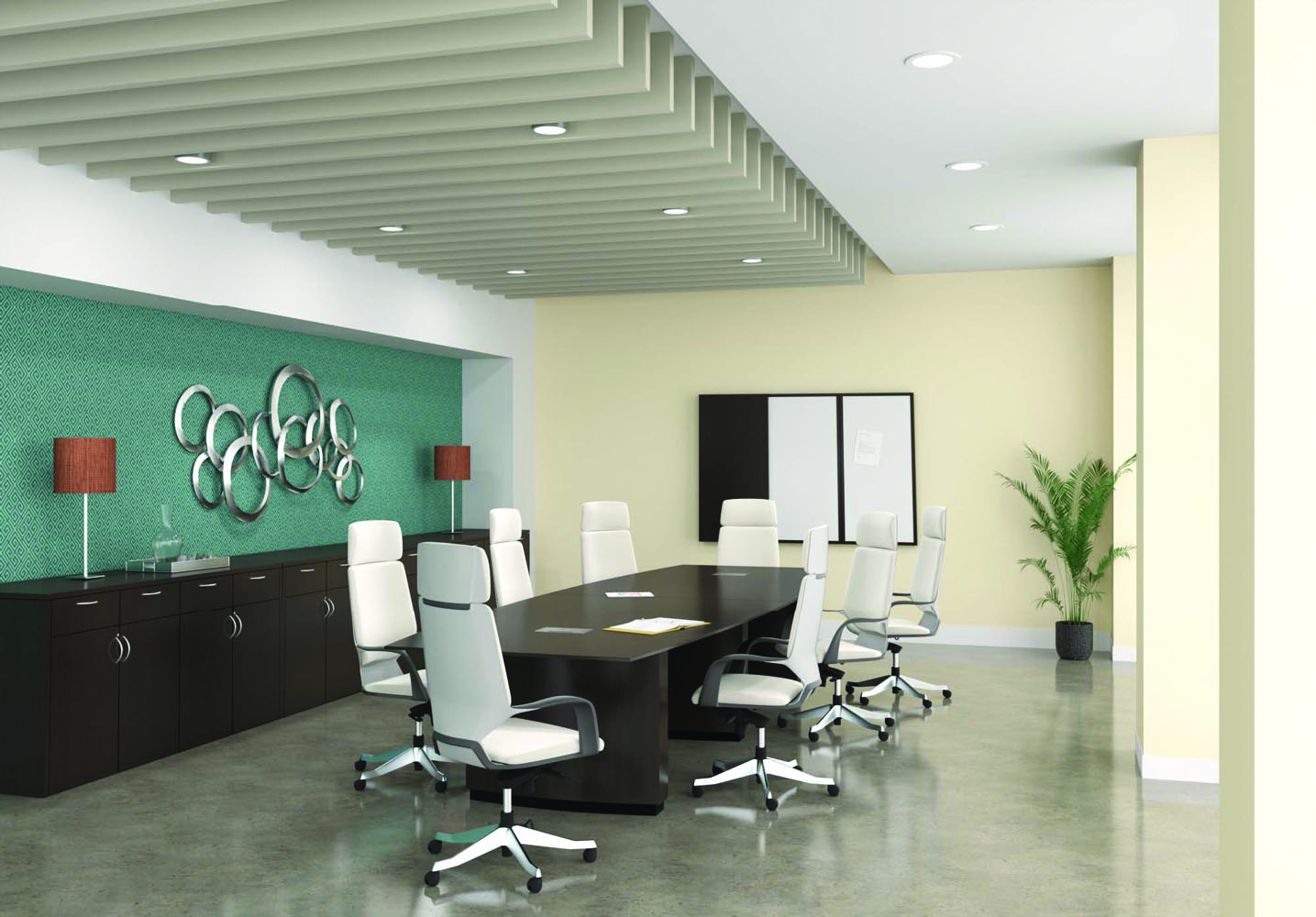 Conference Table And Chairs - Collaboration Spaces Office Furniture Sets