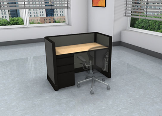 Call Center Cubicles: 2x4 + filing cabinet