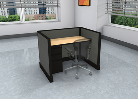 Call Center Cubicles: 3x4 + filing cabinet