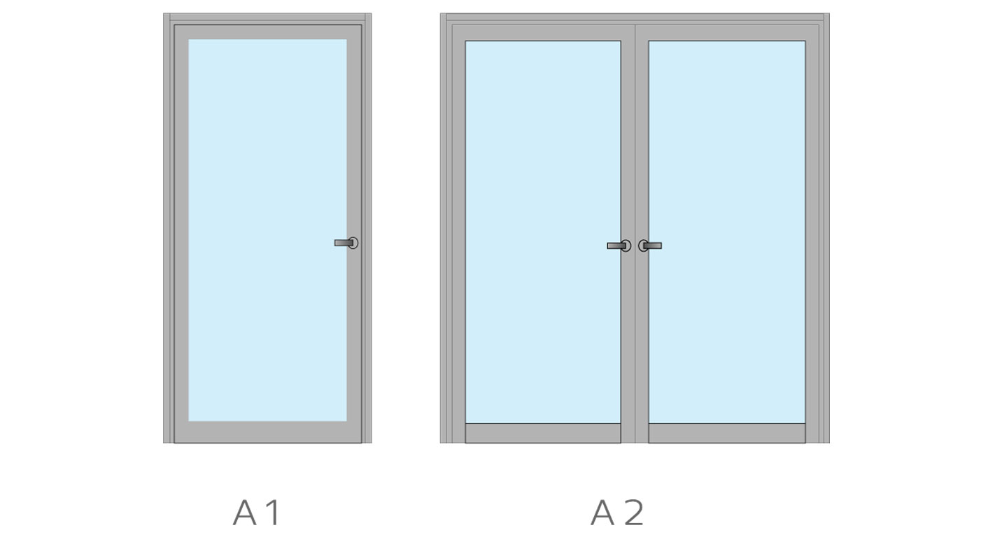 Framed Aluminum Glass Door