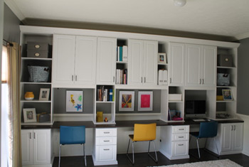 Built-in Office Furniture Wall Units - white