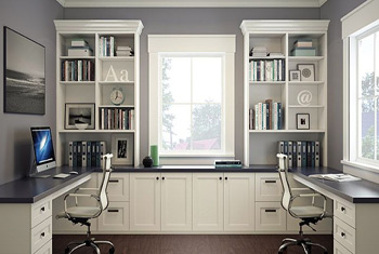 Built-in Office Furniture Wall Units - white