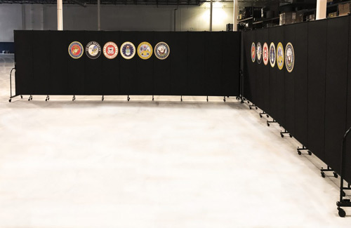 Temp wall panels for government - military events