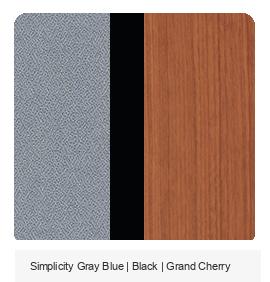 Office Color Palette: Simplicity Grey Blue | Black | Grand Cherry