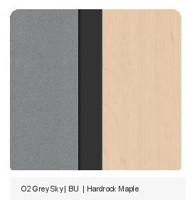 Office Color Palette: O2 Grey Sky | BU | Hardrock Maple