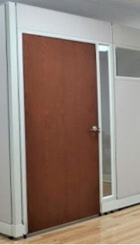 Office Partition Door - laminated woodgrain