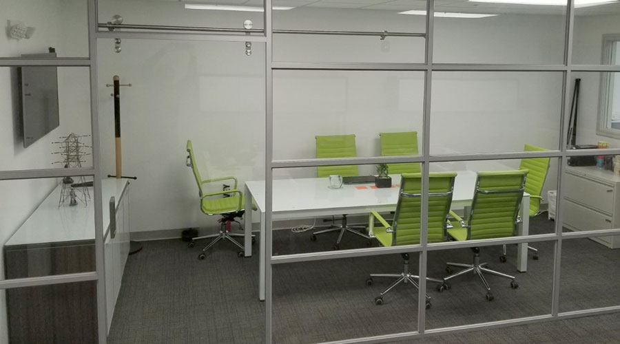 Office walls with glass - conference room