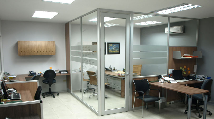 Office walls with glass - private office