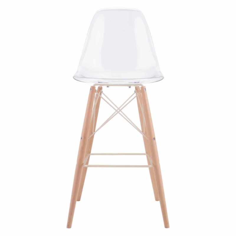 Barstool with back front view
