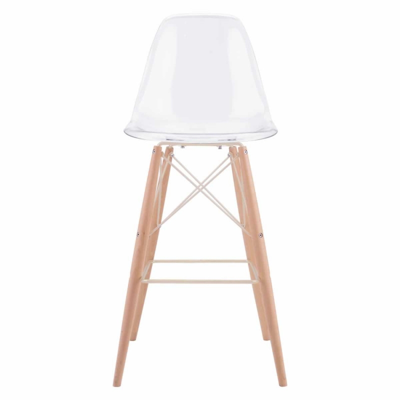Barstool with back front view
