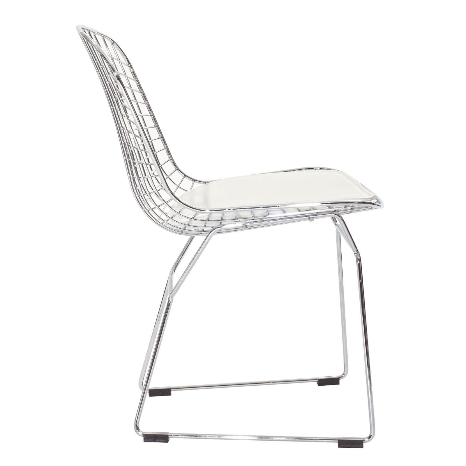 Bistro metal chair side view