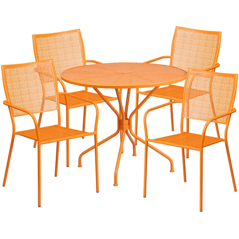 Bistro table set CUB CO 35RD 02CHR4 OR GG FLA