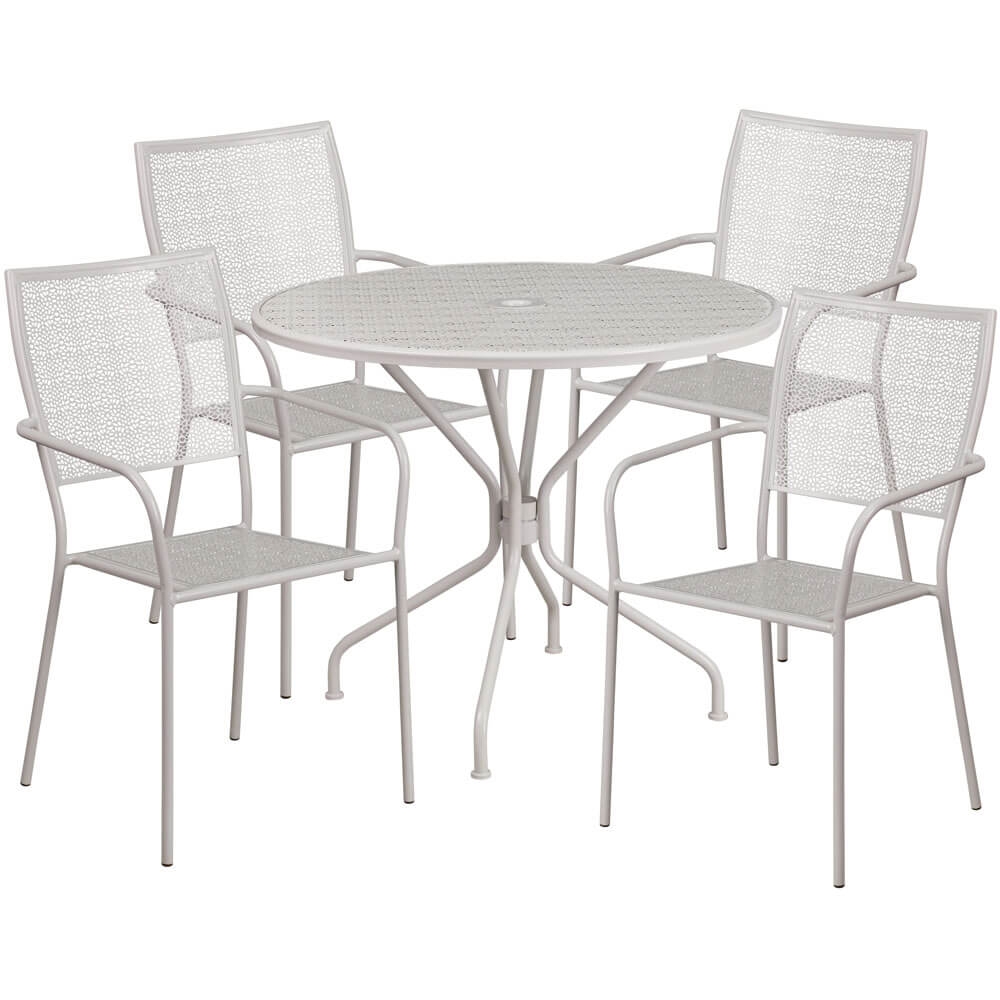 Bistro table set CUB CO 35RD 02CHR4 SIL GG FLA