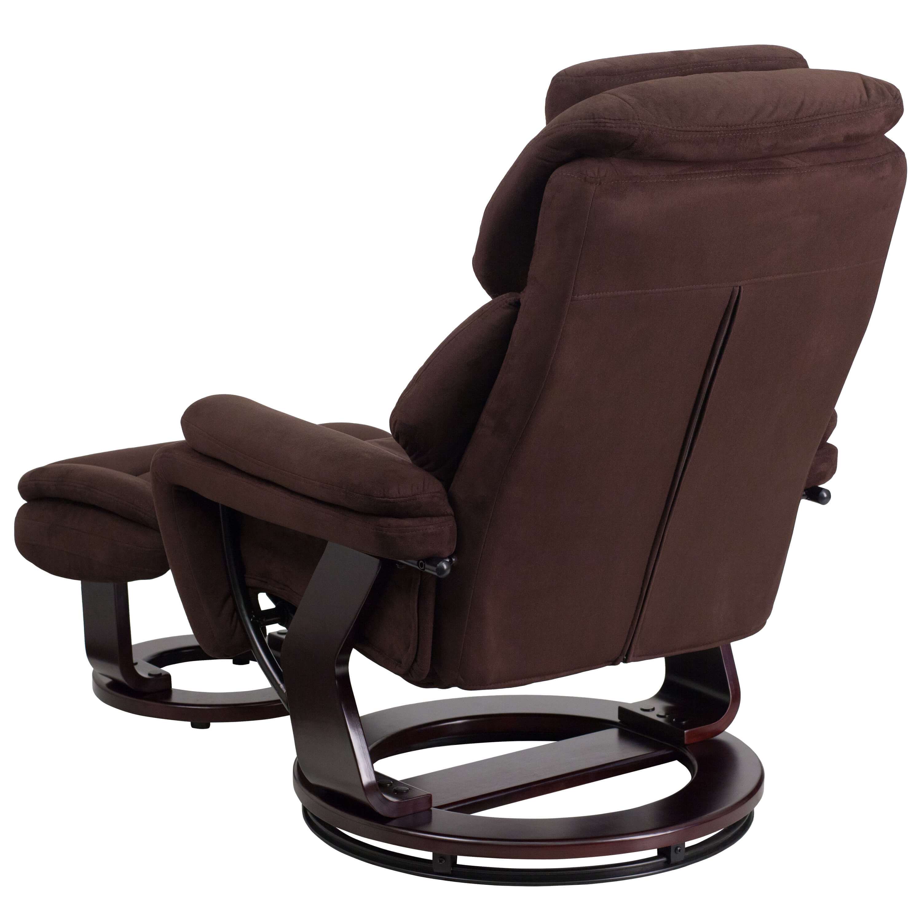 Brown recliner back view