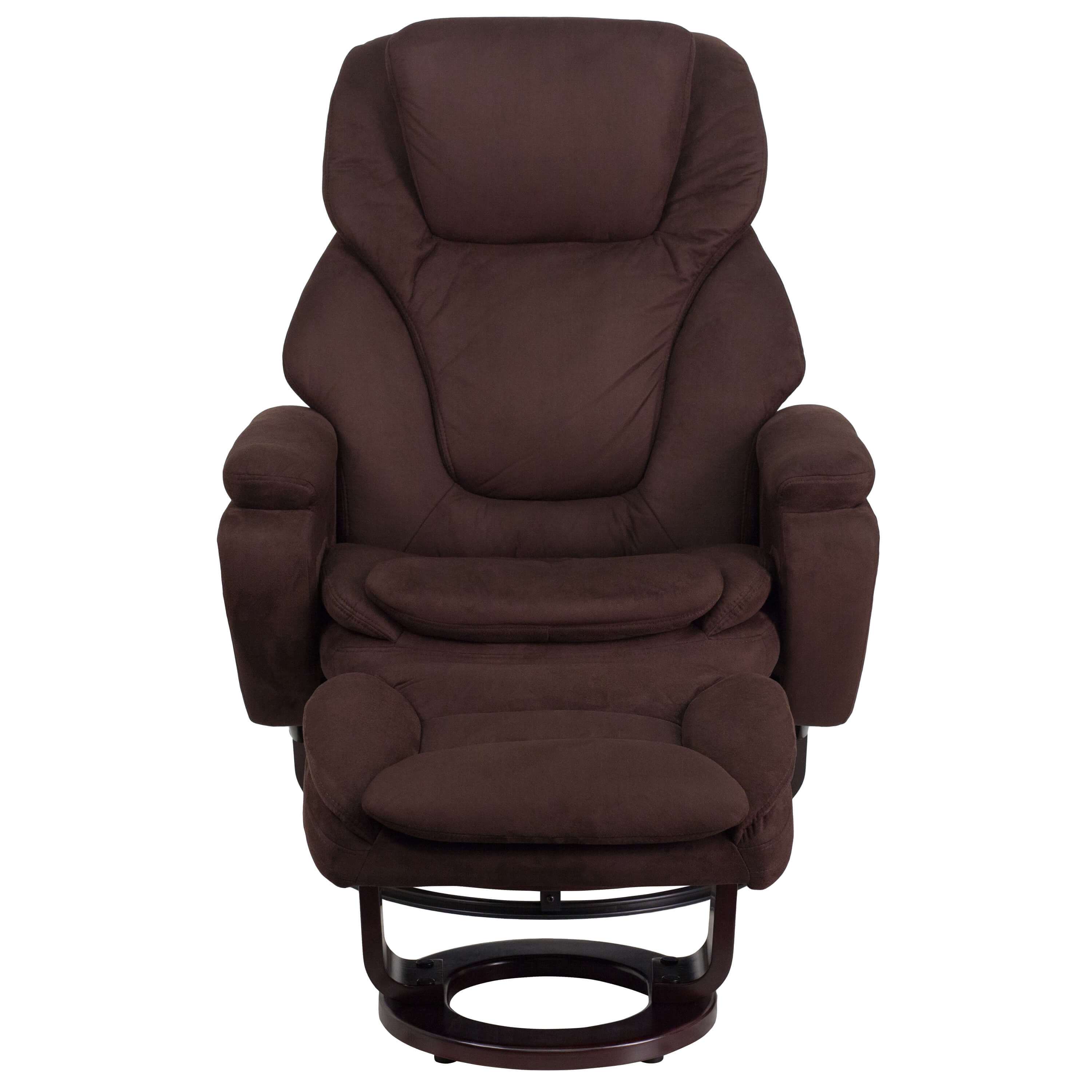 Brown recliner front view