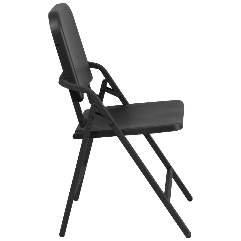 Compact portable chair side view