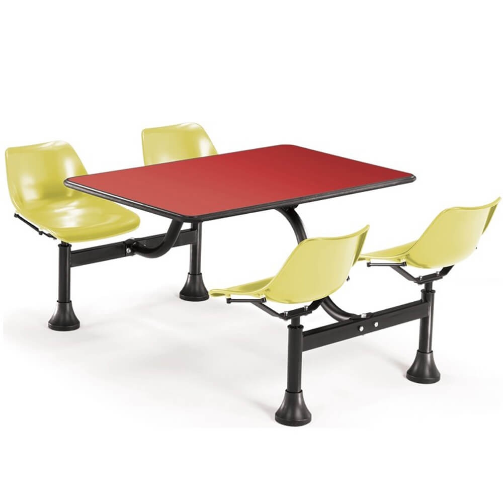 Dining booth CUB 1003 YLW RED OFM