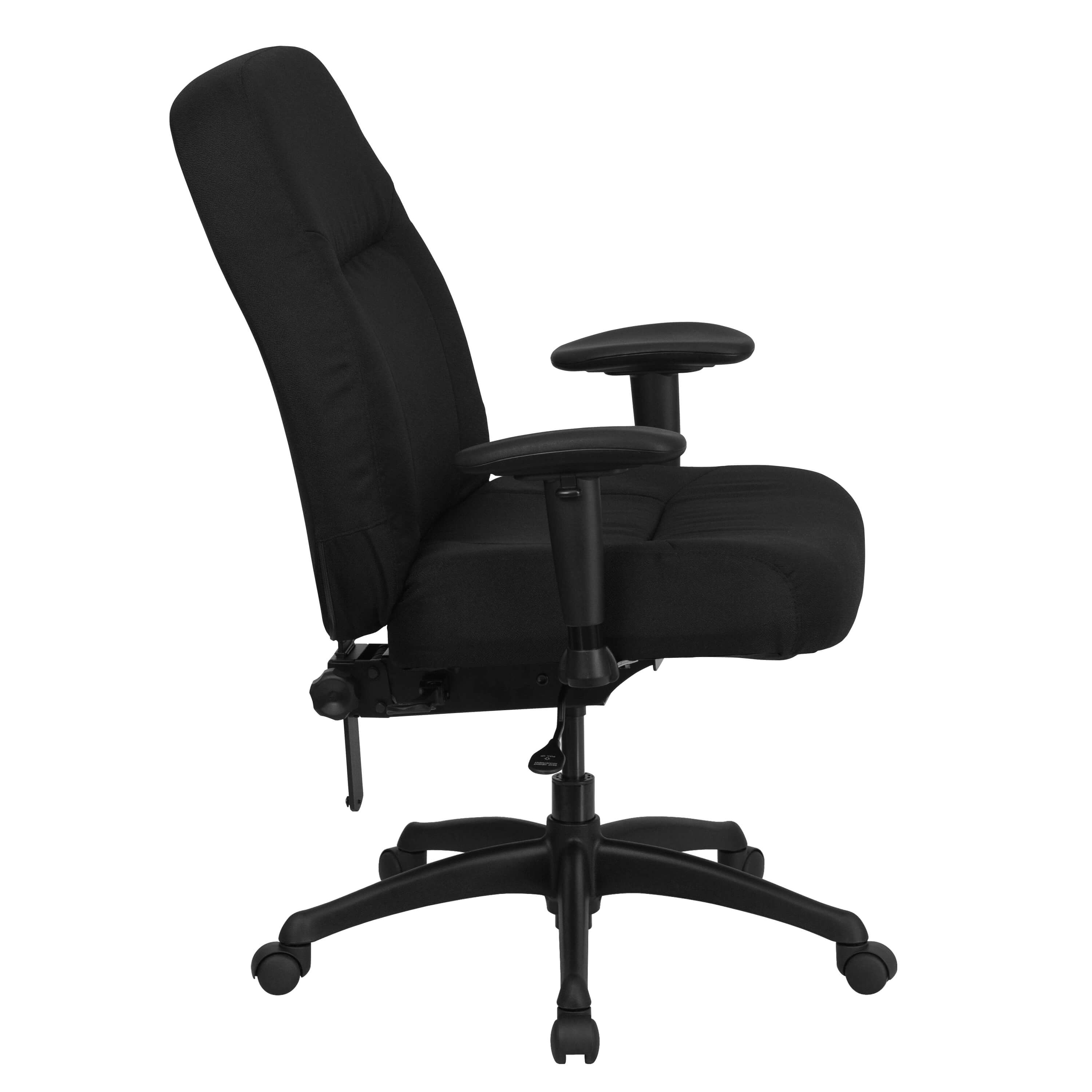Heavy weight capacity office chair side view