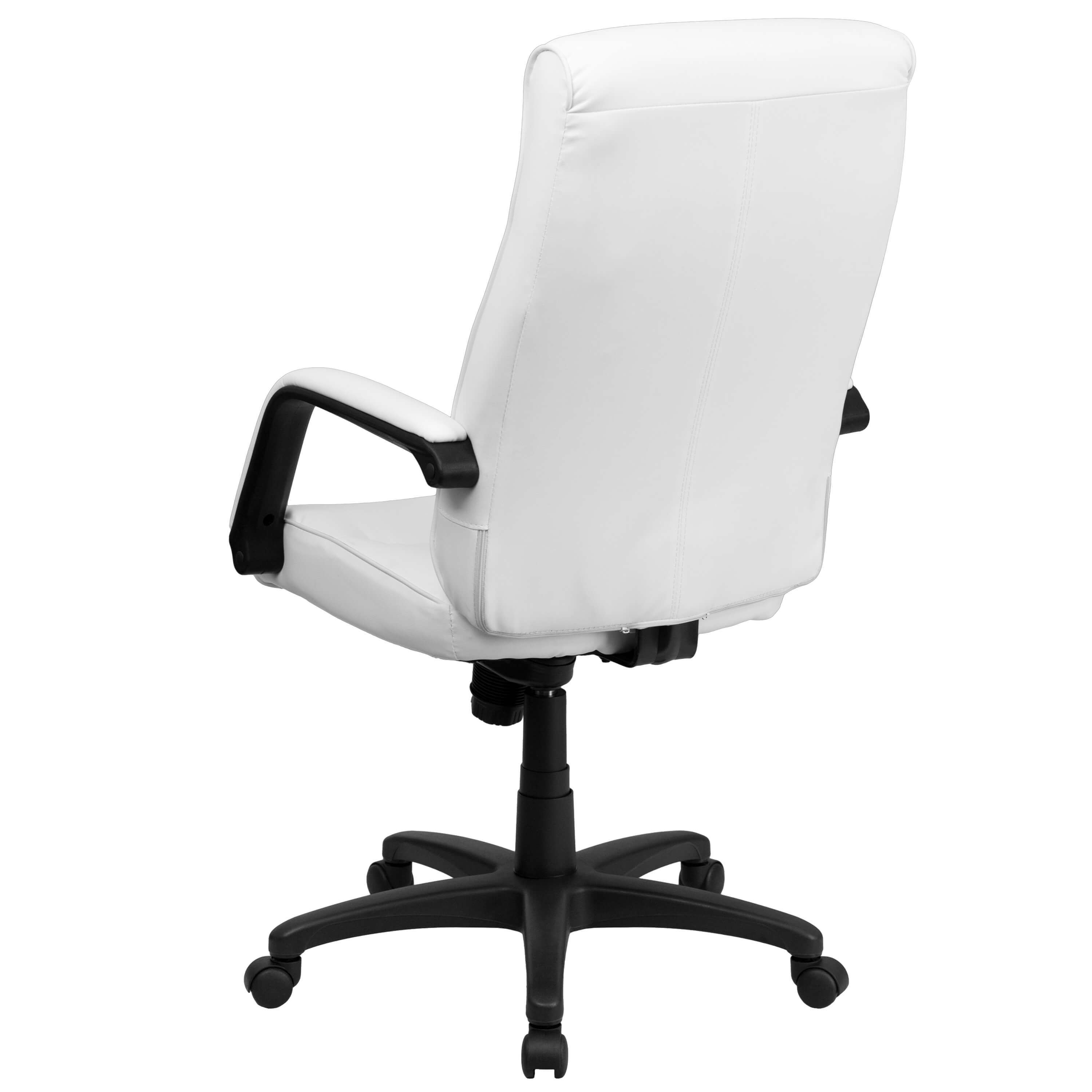 High back office chair rear view