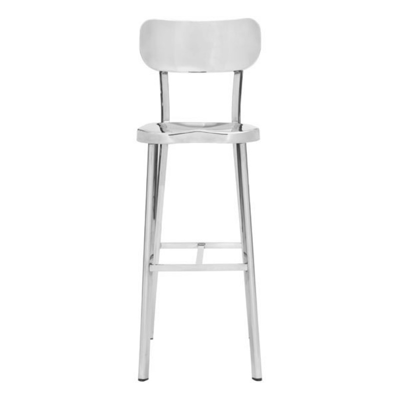 High stools with back front view