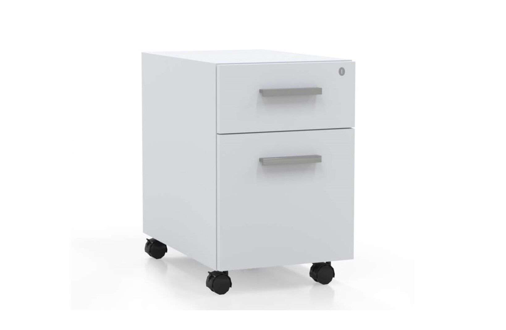 L shaped desk with filing cabinet metal pedestal white_preview