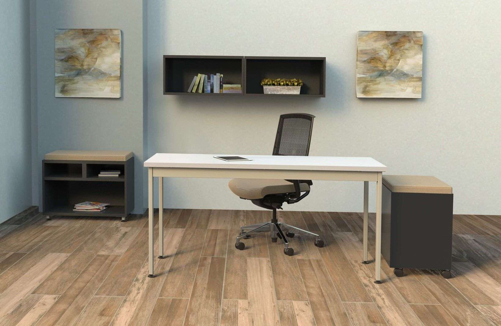 L shaped writing desk environmental front_preview