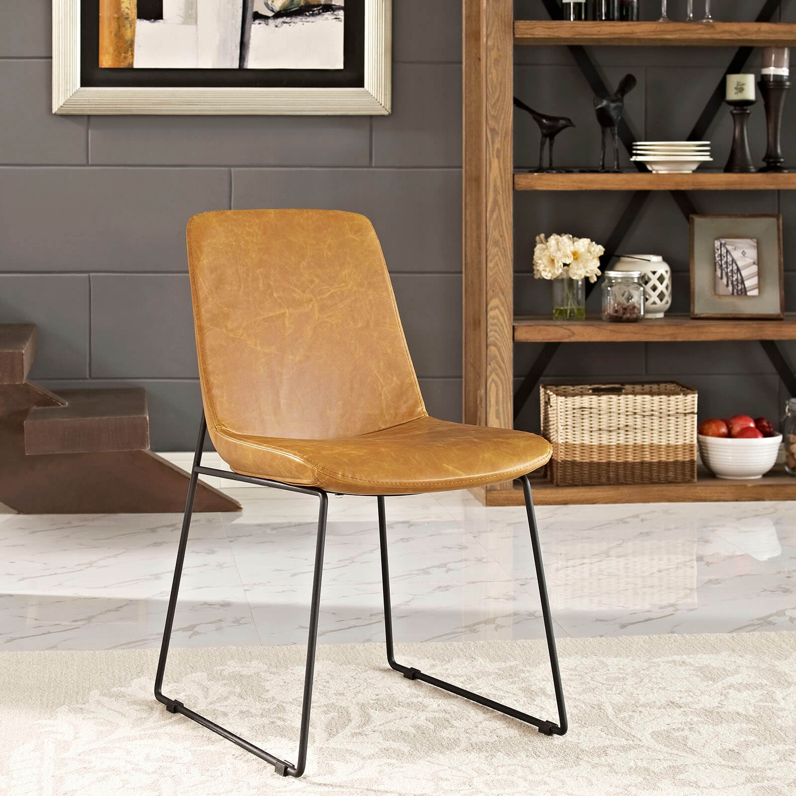 Leather dining chair environmental