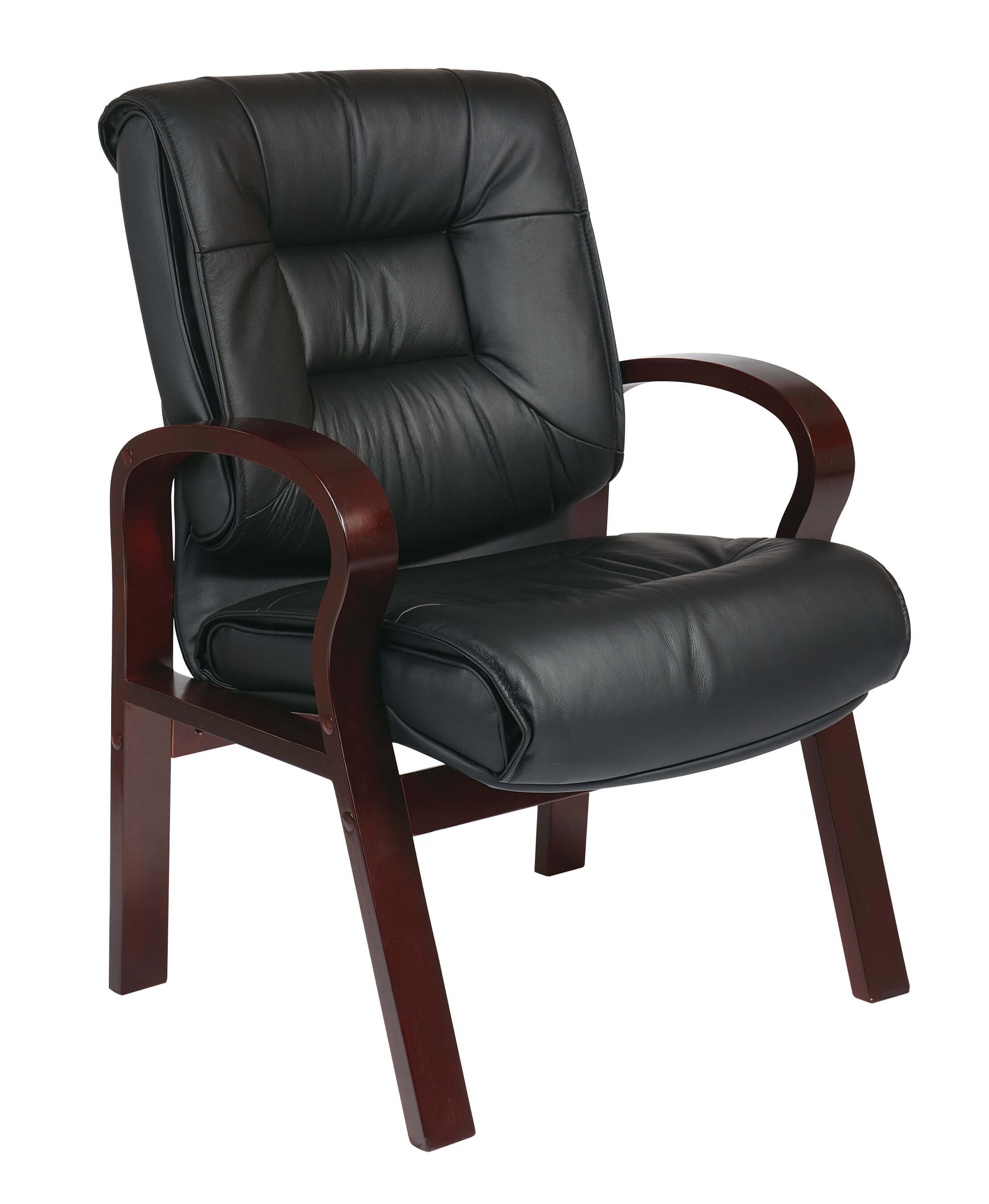 Office waiting room chairs leather guest chair