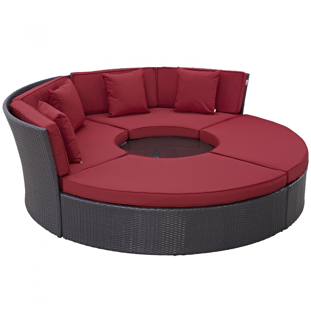 Outdoor lounge furniture CUB EEI 2171 EXP RED SET MOD