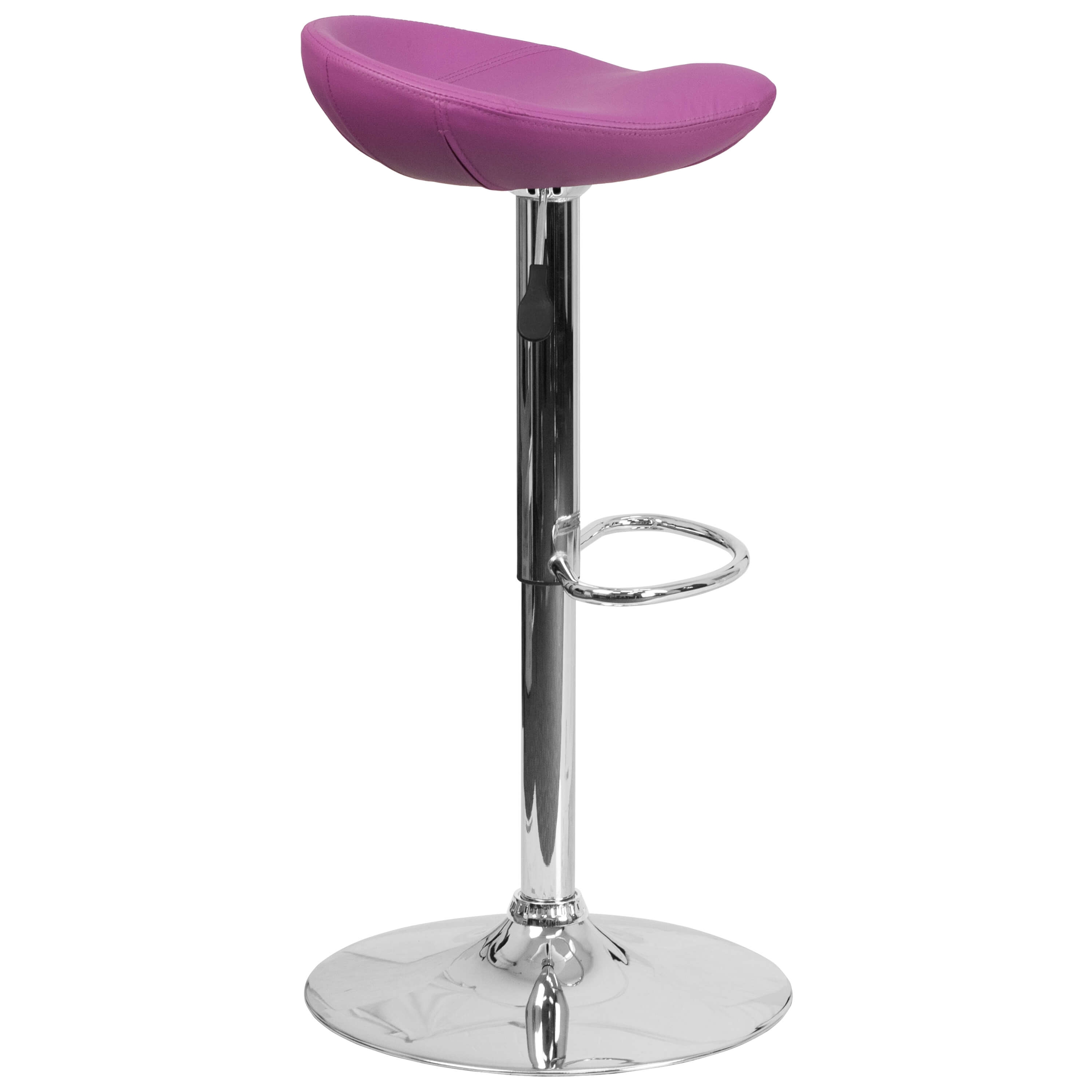 Padded bar stools side view