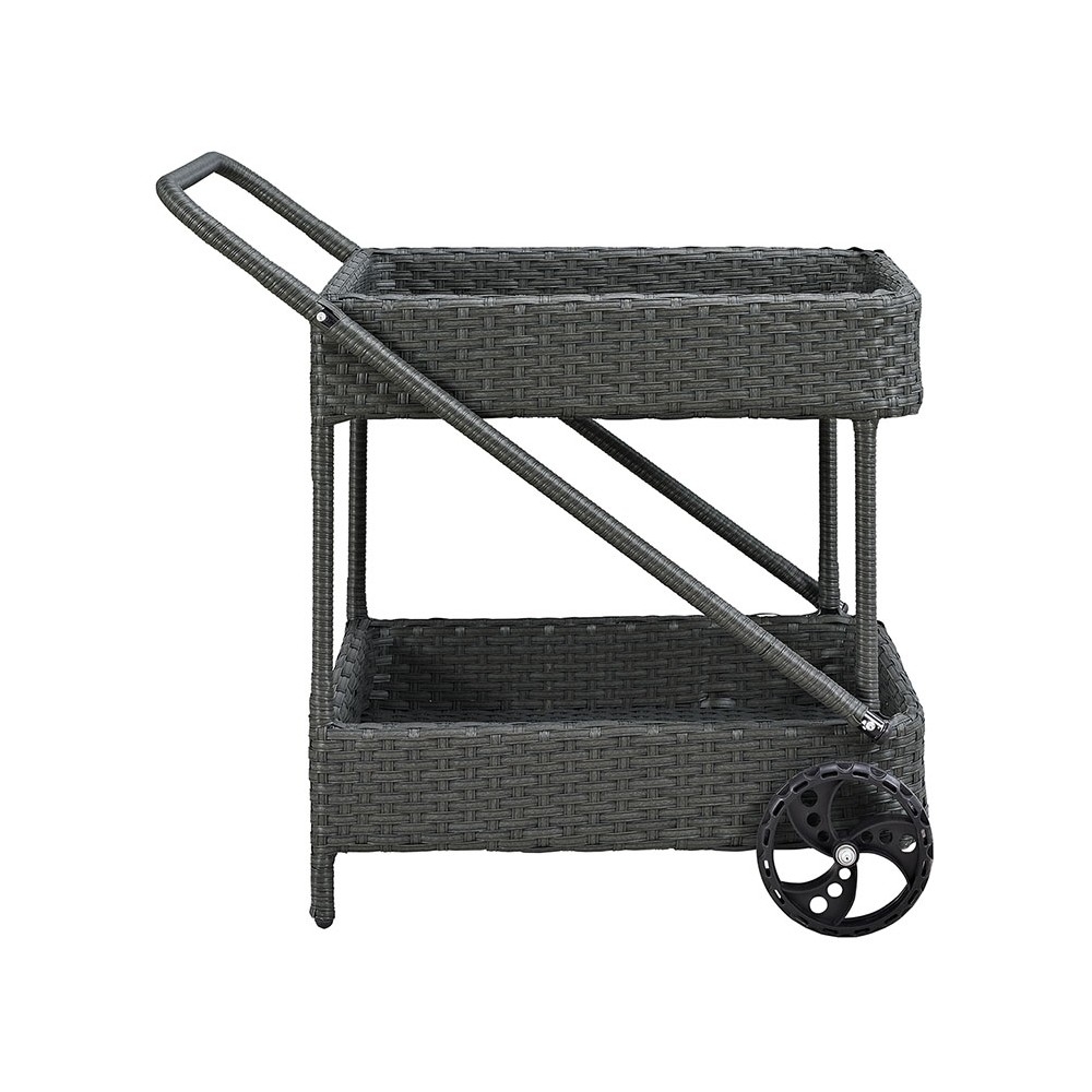 Patio beverage cart side view
