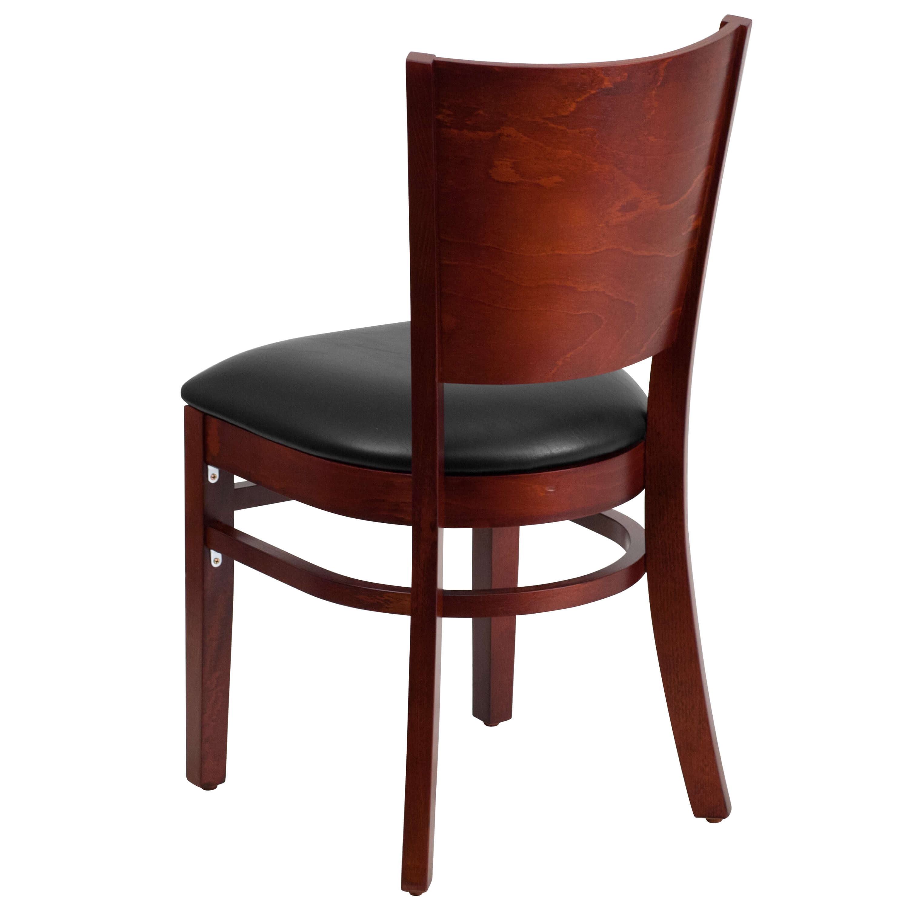 Solid wood dining chairs back view